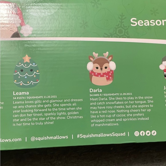 COPY 2022 NEW squishmallow Christmas seasonal squad 5pack nick nicolette leama - Picture 5 of 9